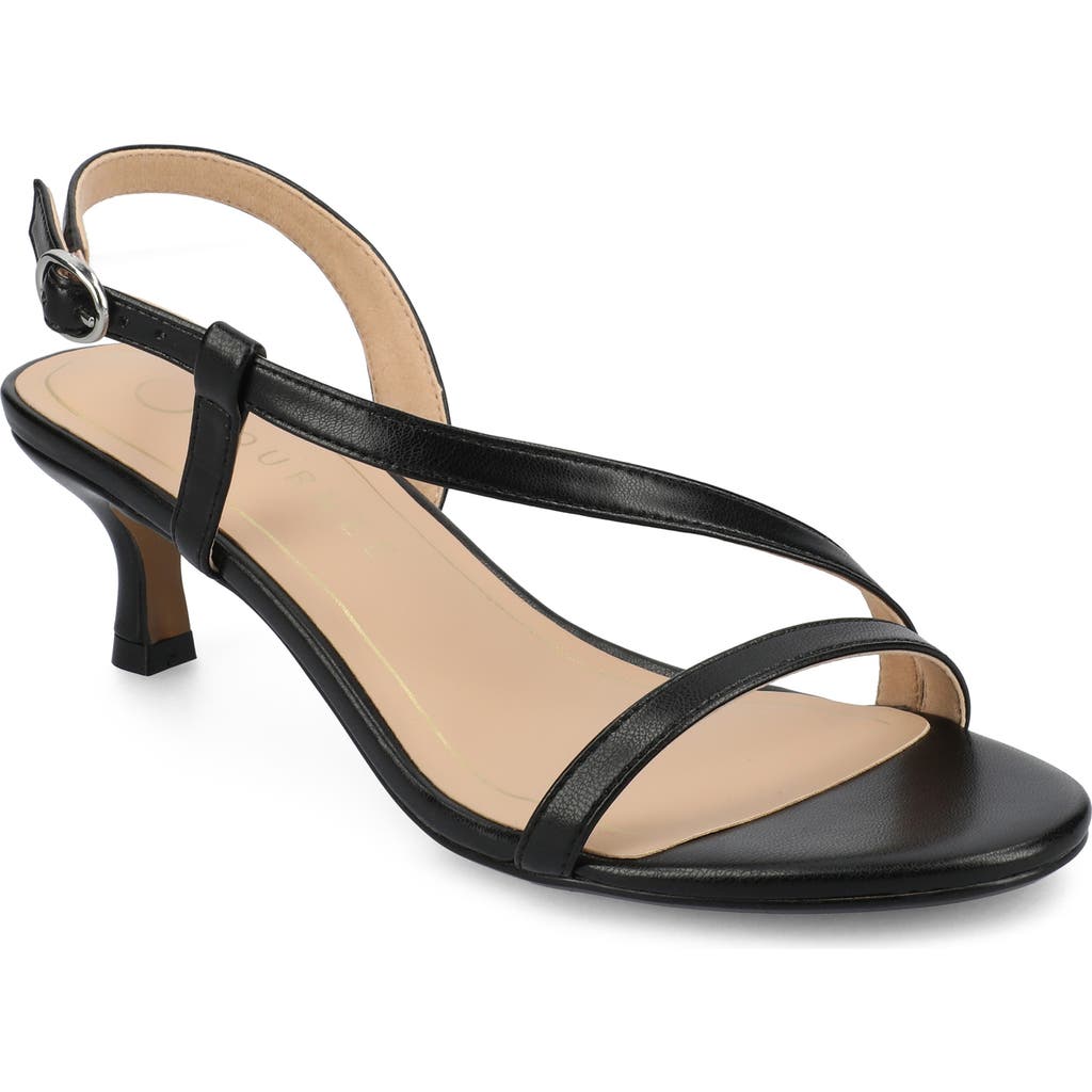 Shop Journee Collection Jemry Kitten Heel Sandal In Black Jemry