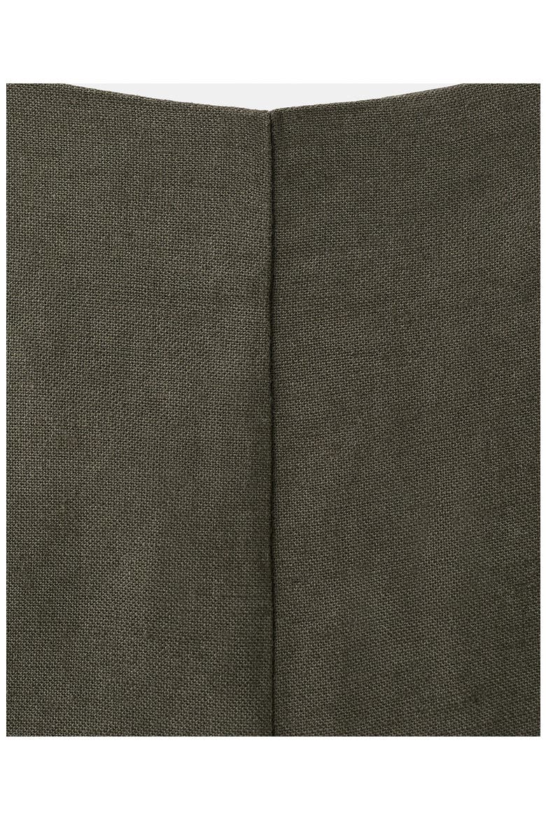 Cotton & Linen Blend Crop Straight Leg Pants, Alternate, color, KHAKI GREEN