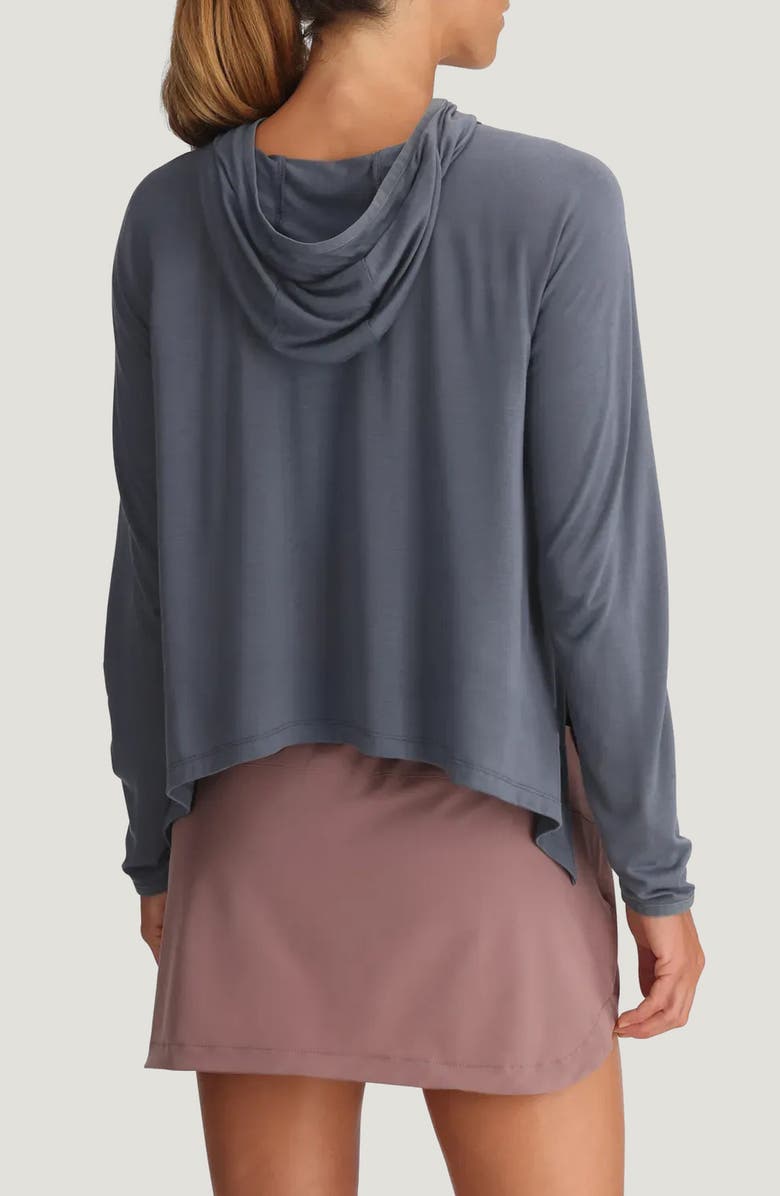 Free Fly Lightweight Crop Hoodie, Alternate, color, Storm Cloud