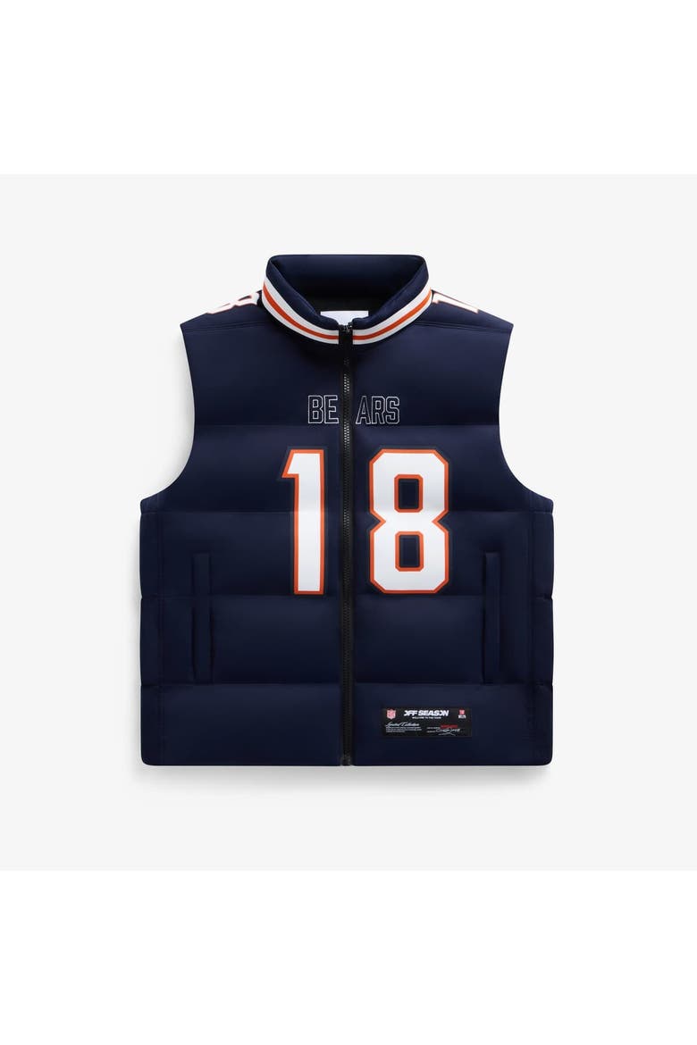 Unisex Caleb Williams Navy Chicago Bears Player Puffer Vest, Main, color, Navy