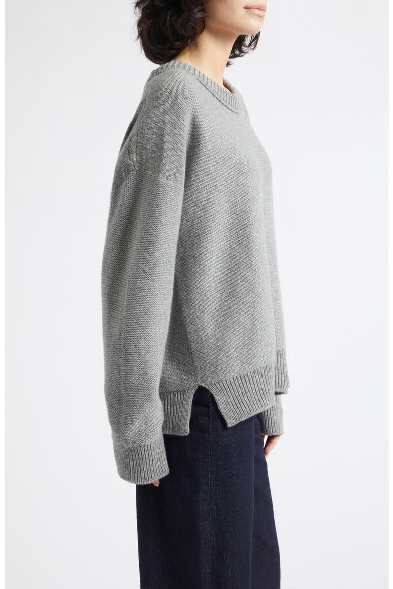 Maggie Cashmere Crewneck Sweater, Alternate, color, STORM GREY
