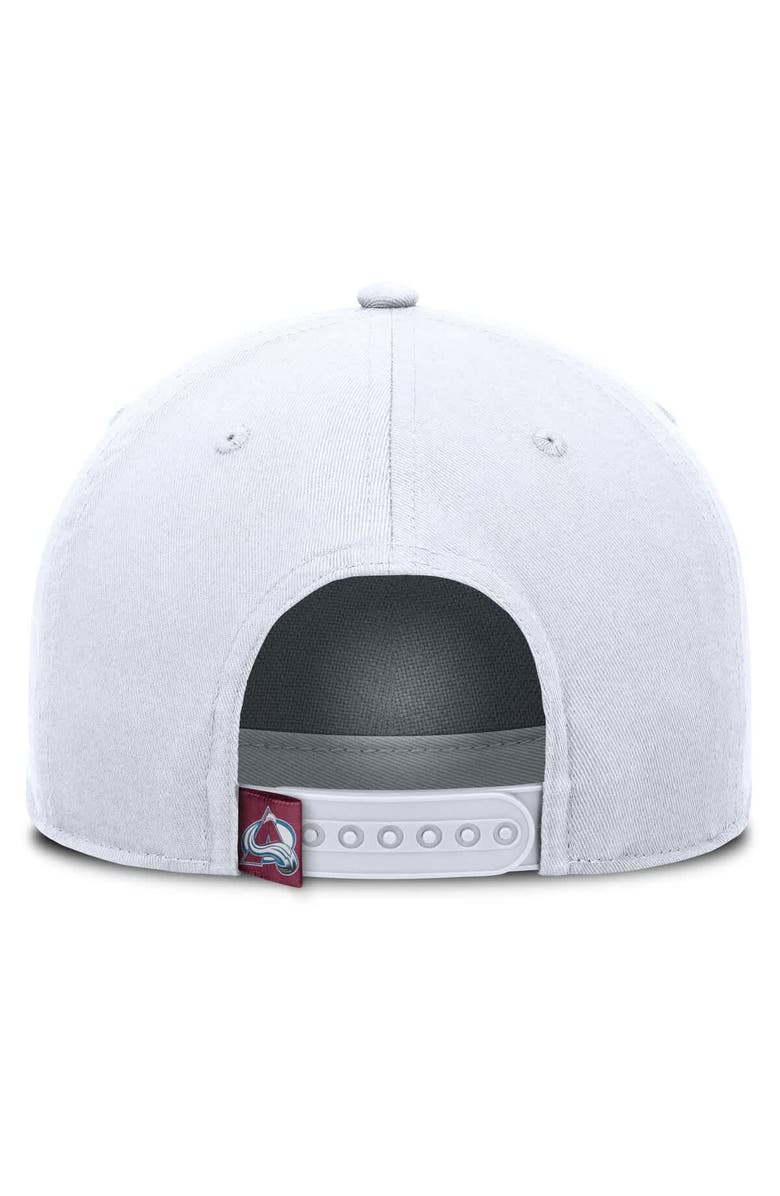 FANATICS Men's Fanatics White Colorado Avalanche Rope A-Frame Adjustable Hat, Alternate, color, 