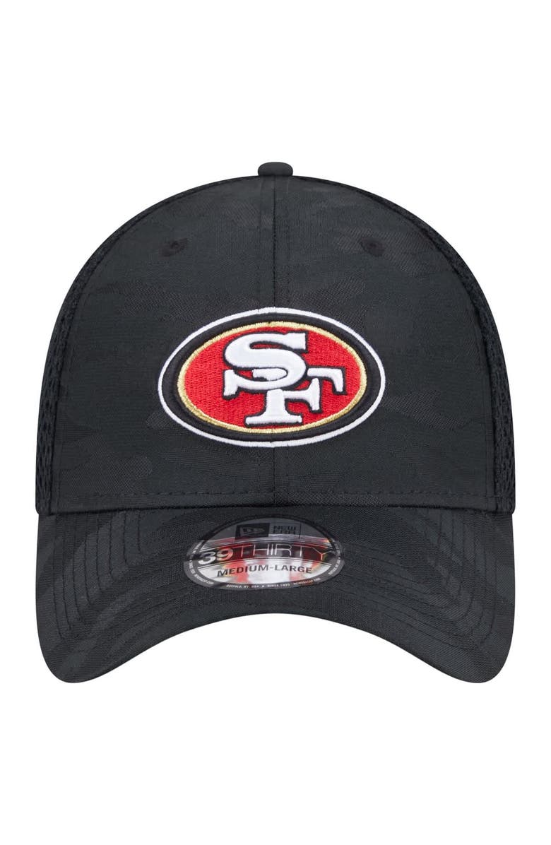 New Era Men's New Era Black San Francisco 49ers Active Camo 39THIRTY Flex Hat, Alternate, color, 