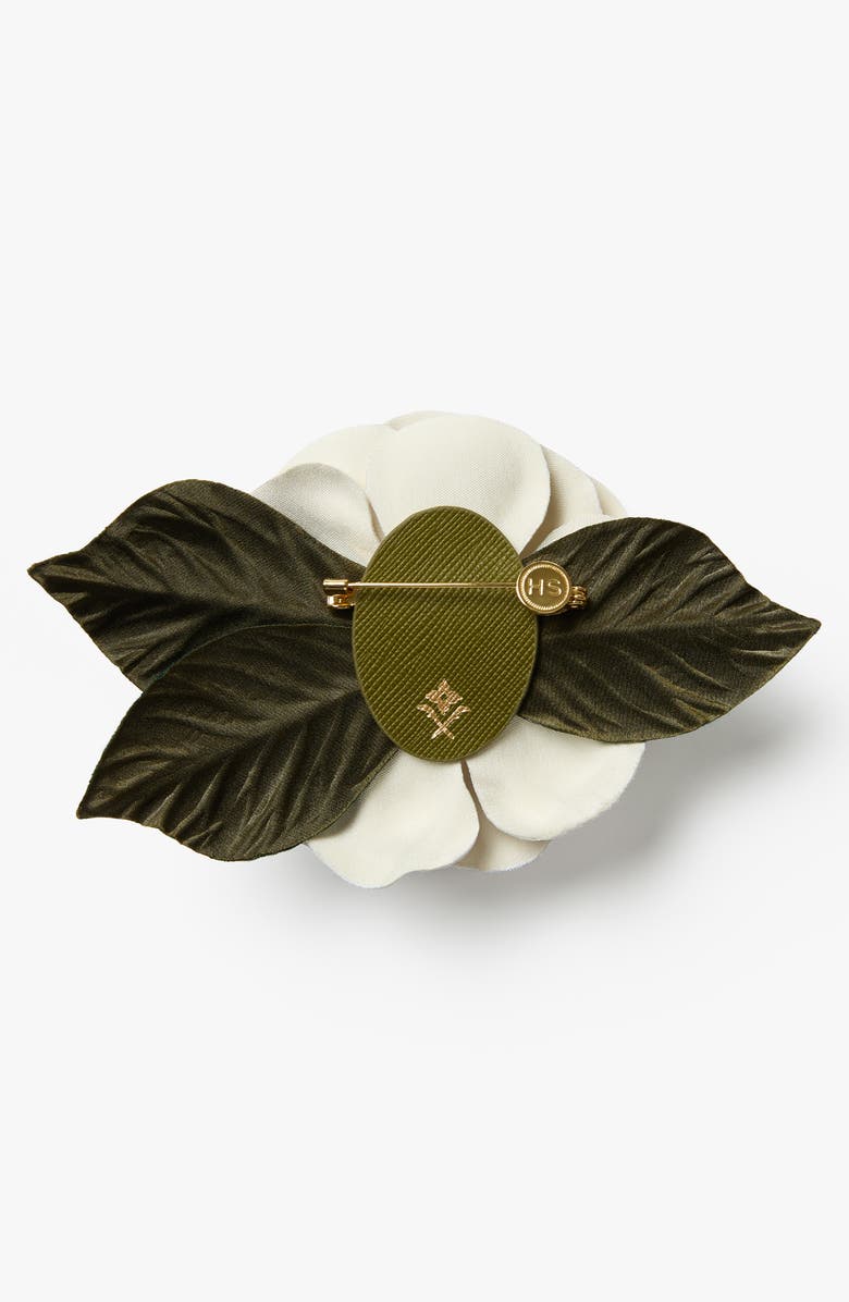 Helena Simon The Small White Gardenia Floral Brooch, Alternate, color, White