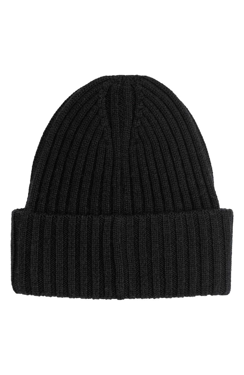 Polo Ralph Lauren NY Appliqué Wool Rib Beanie, Alternate, color, Polo Black
