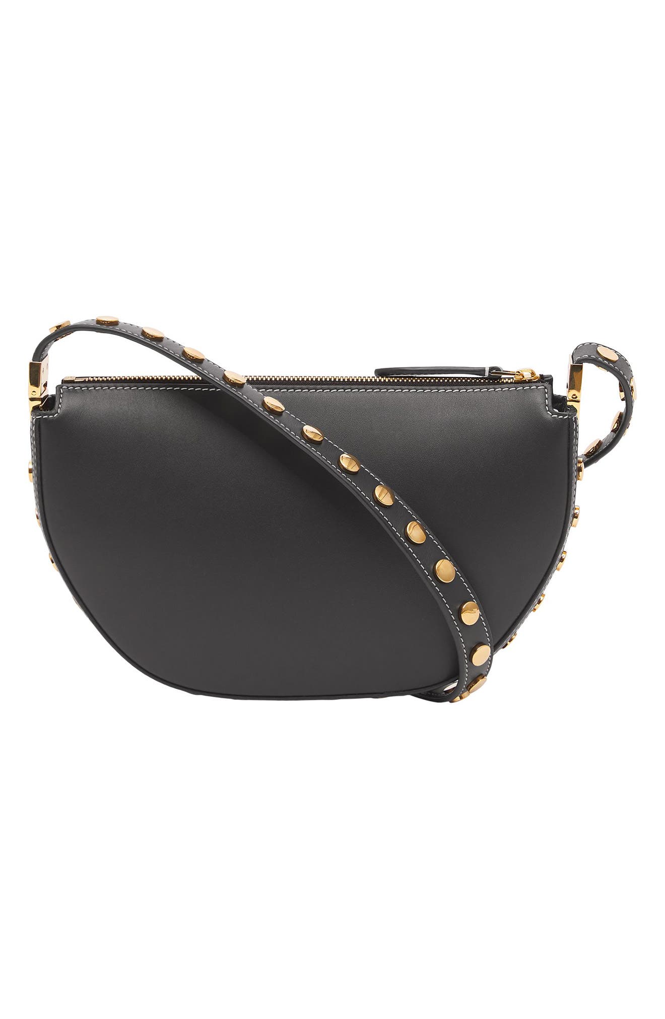 Burberry Mini Olympia Studded Leather Shoulder Bag, Alternate, color, 