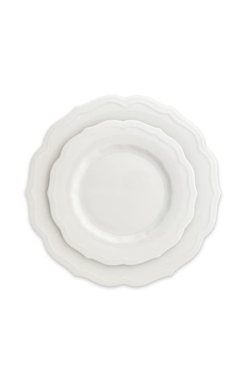 Caskata Stella White Scalloped Salad Plate In White