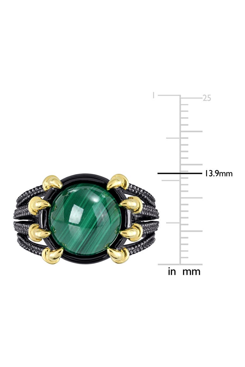 Two-Tone Malachite Gothic Ring, Alternate, color, GREEN
