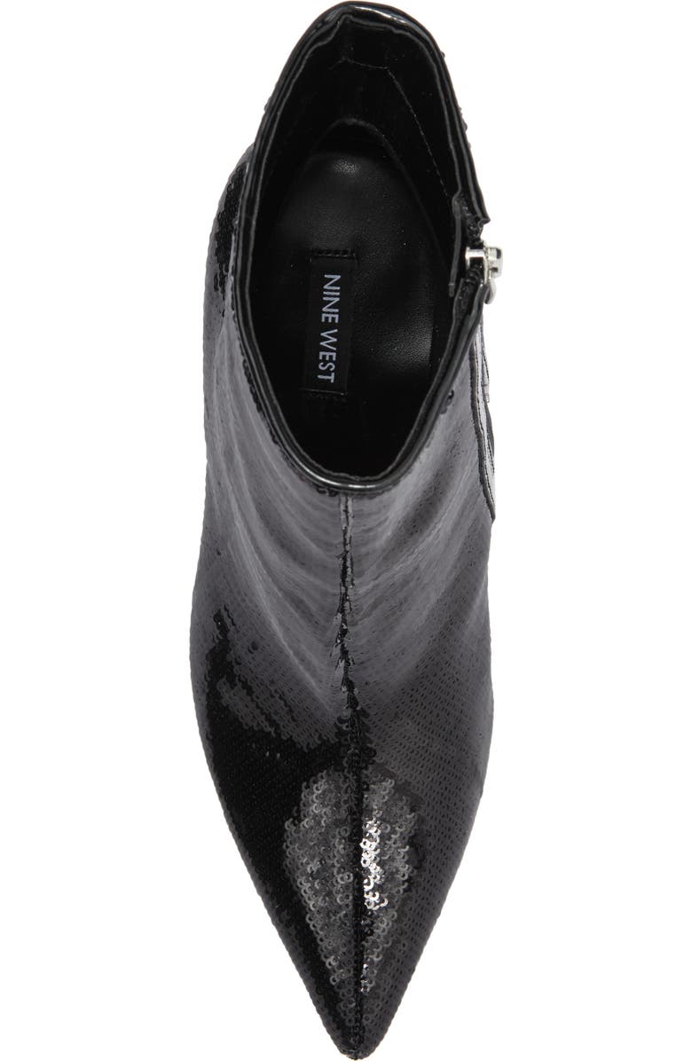 Nine West Balize Pointed Toe Bootie, Alternate, color, Black/ Black