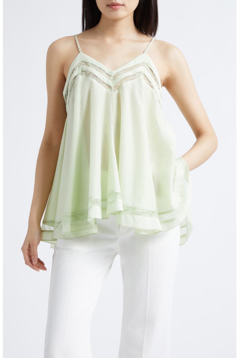 Voile Flounce Top, Main, color, SAGE