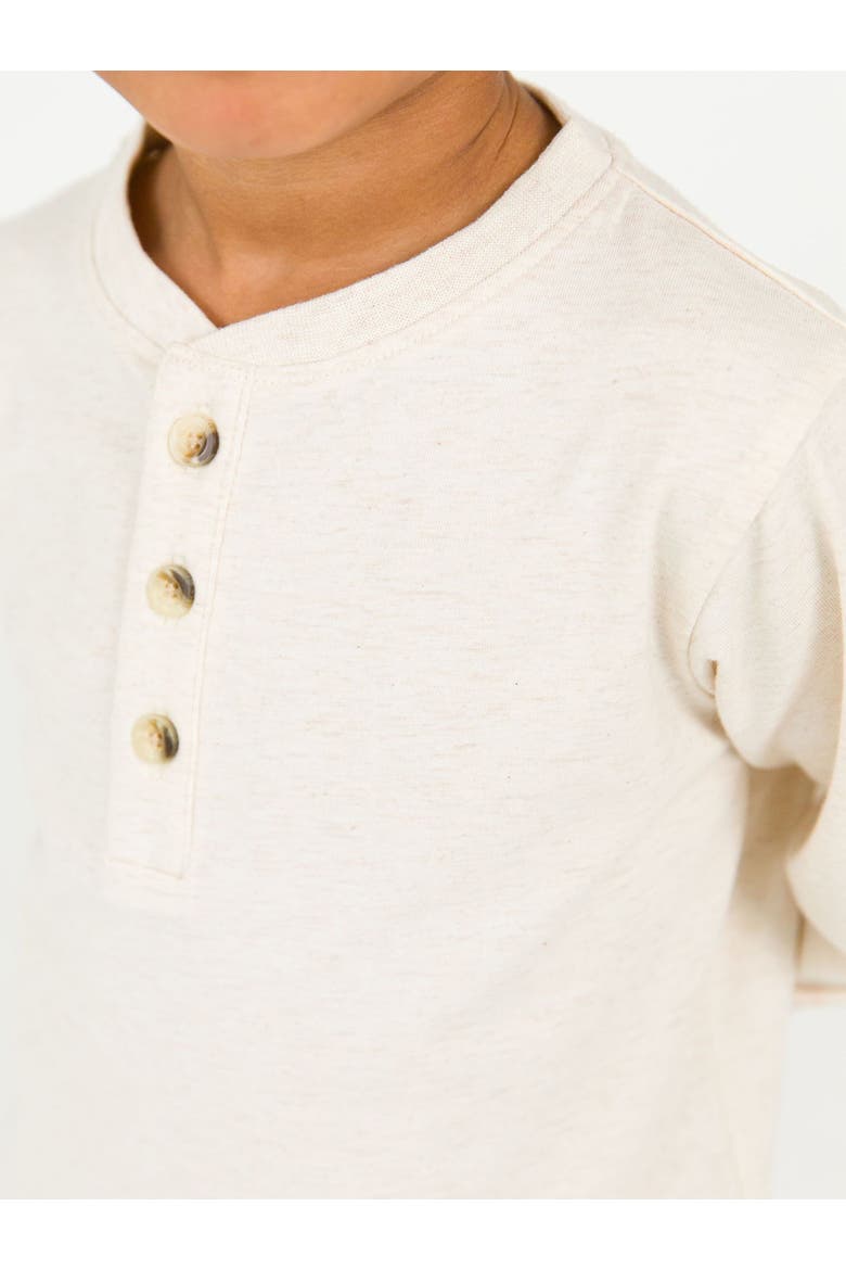 Knit Long Sleeve Henley Tee, Alternate, color, Heathered Oatmeal