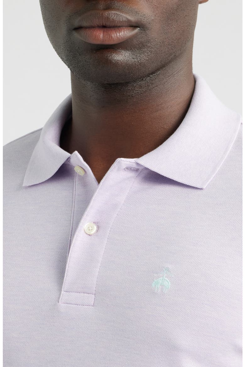 Stretch Supima® Cotton Piqué Polo, Alternate, color, PURPLE HEATHER