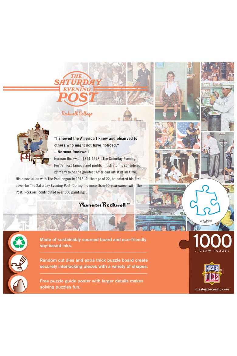 Rockwell Collage 1000 Piece Puzzle, Alternate, color, Multicolor