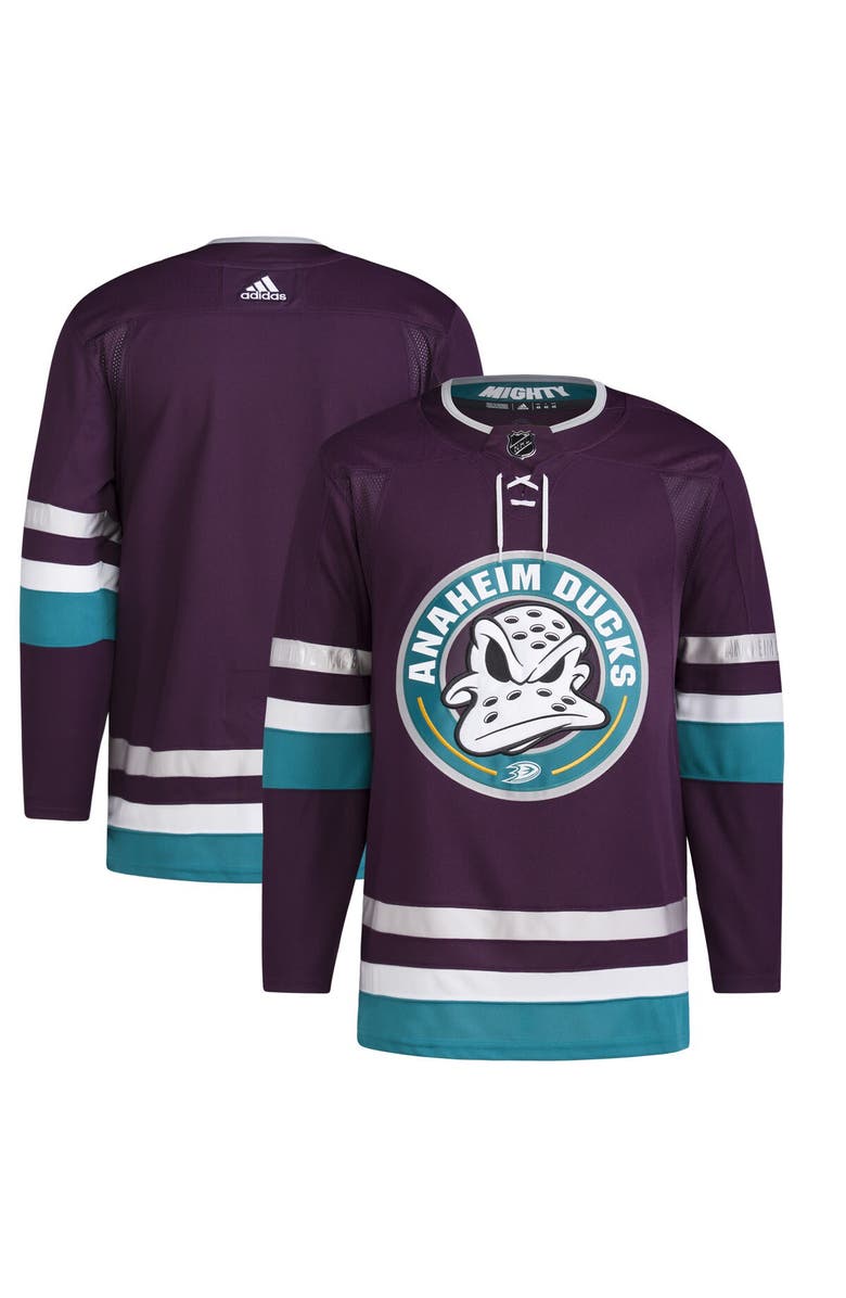 adidas Men's adidas Purple Anaheim Ducks 30th Anniversary Primegreen Authentic Jersey, Main, color,