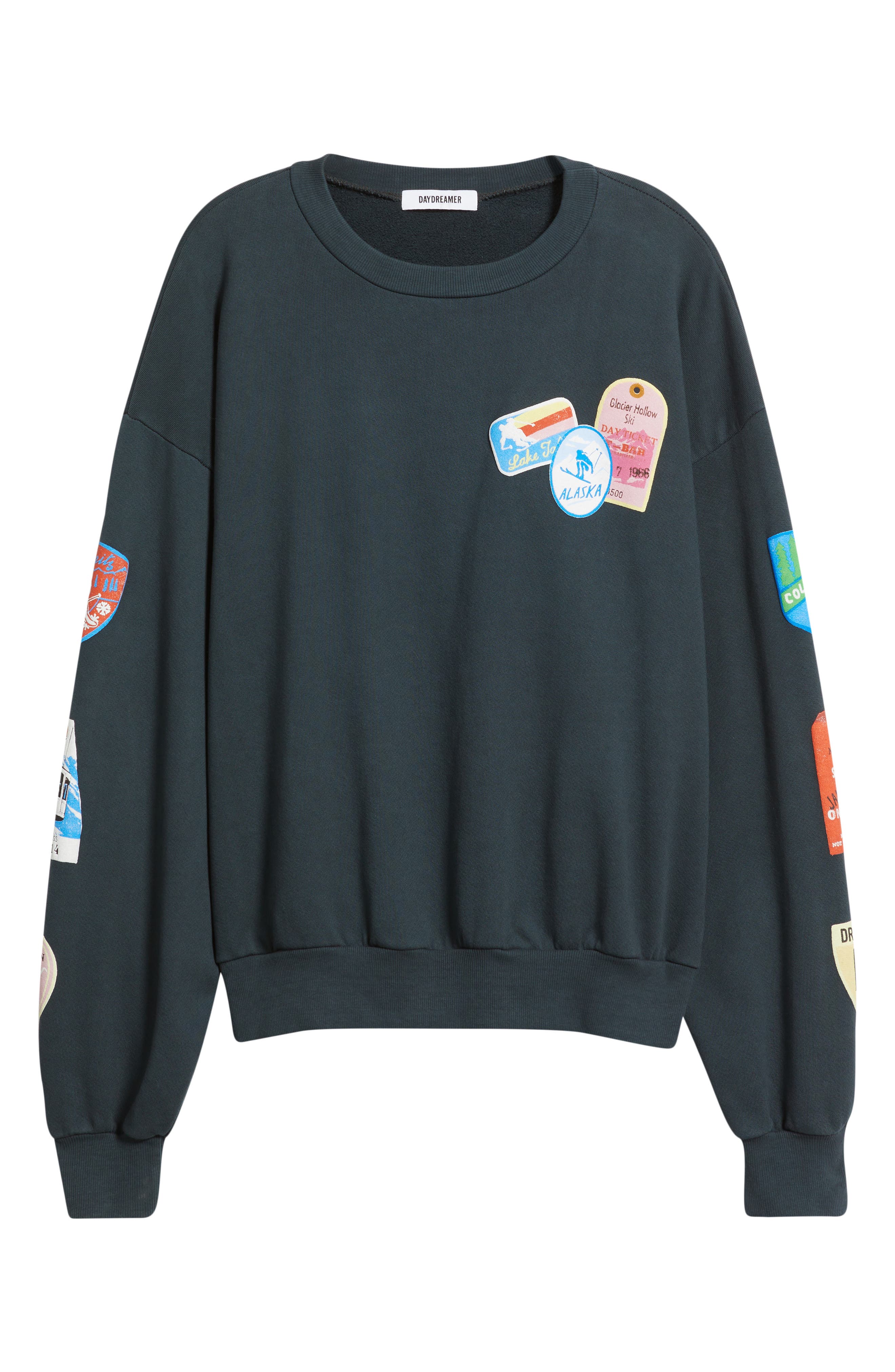 トップス goyemon Skipper Wrist Patch Sweatshirt Ski Patch Pass Collector Oversize Cotton Sweatshirt (Women