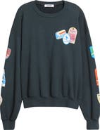 Daydreamer Ski Patch Pass Collector Oversize Cotton Sweatshirt