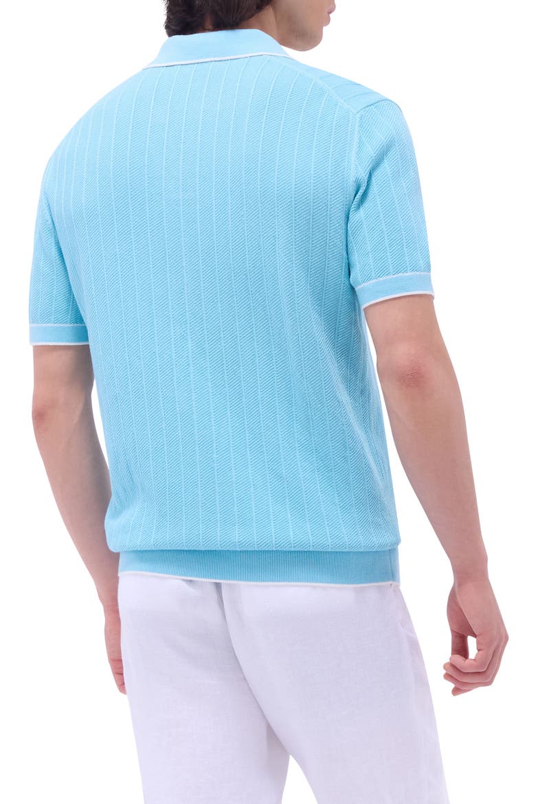 Johnny Collar Rib Polo, Alternate, color, TURQUOISE