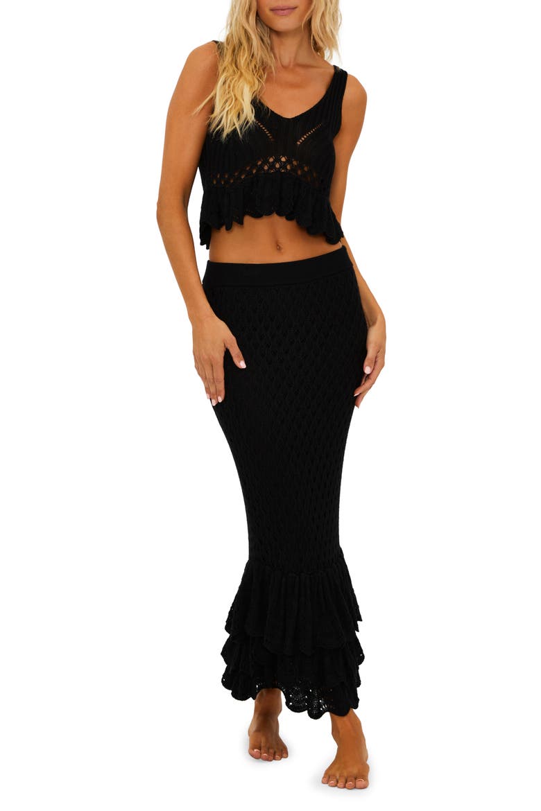 Polly Cover-Up Maxi Skirt, Main, color, BLACK
