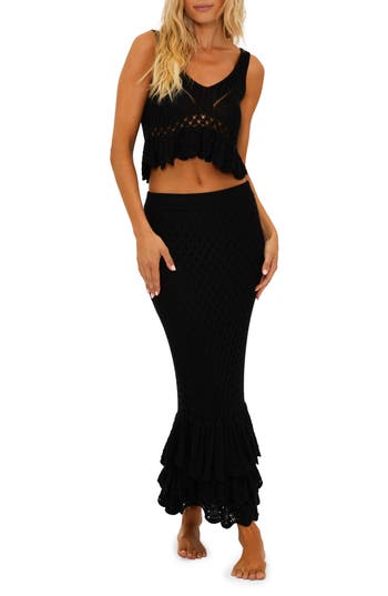 Shop Beach Riot Leigh Cover-up Top In Black