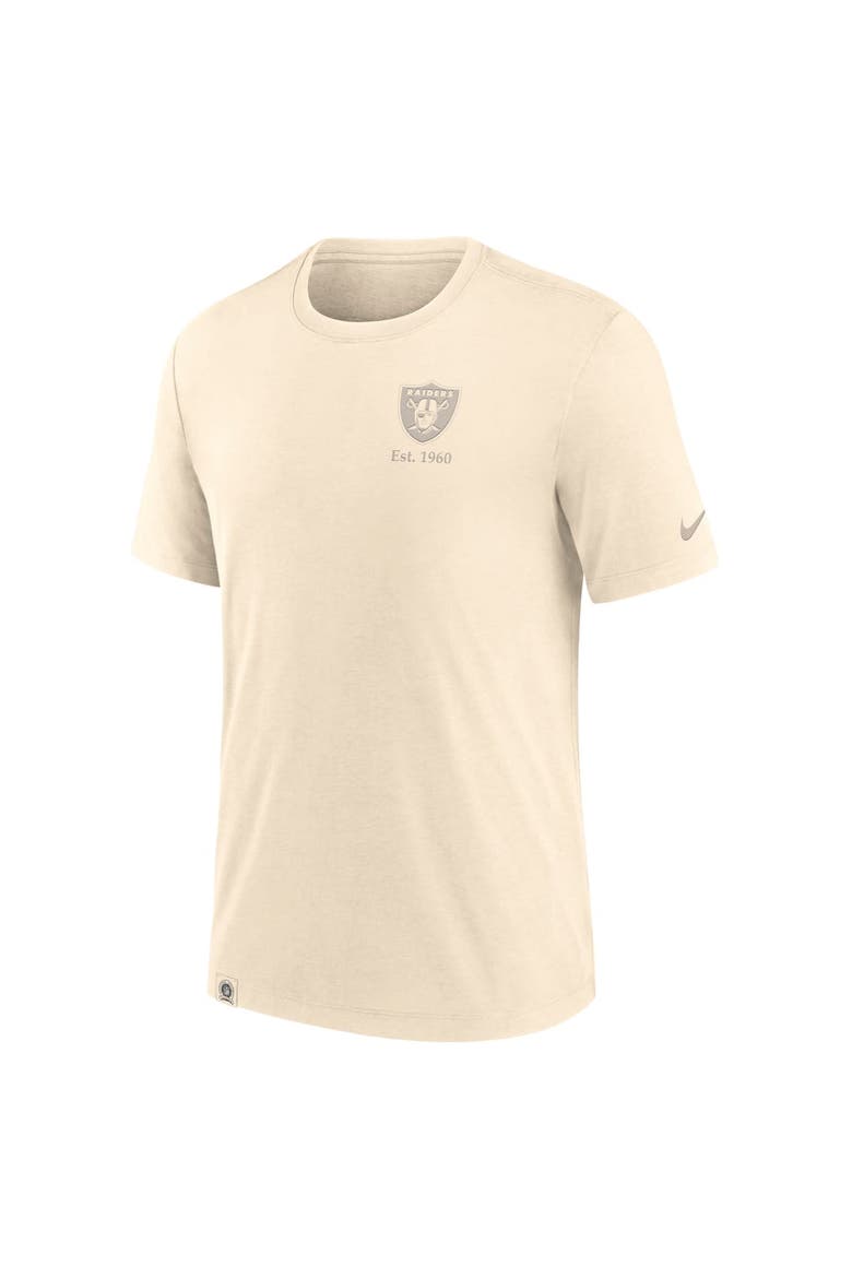 Men's Nike Cream Las Vegas Raiders Glory Tri-Blend T-Shirt, Alternate, color, Cream