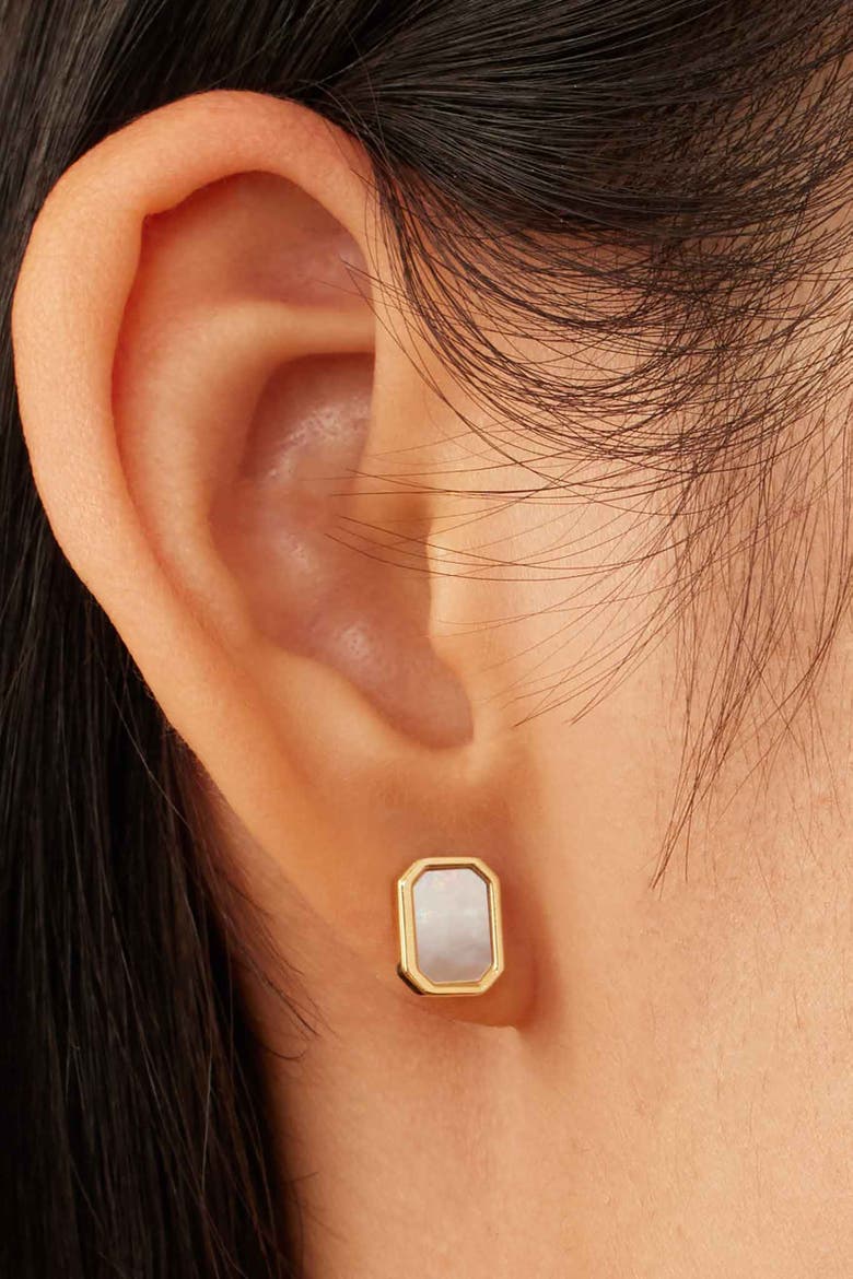 14K Yellow Gold Horizons Studs, Alternate, color, Yellow Gold