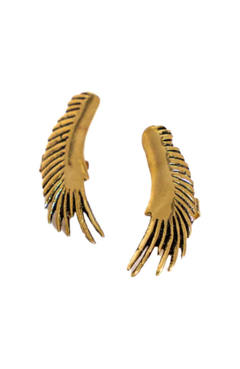 Kapoeta by Ambica Vulture Wing Earrings, Main, color, Gold Plated