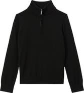 Reiss Kids' Blackhall Quarter Zip Wool Sweater