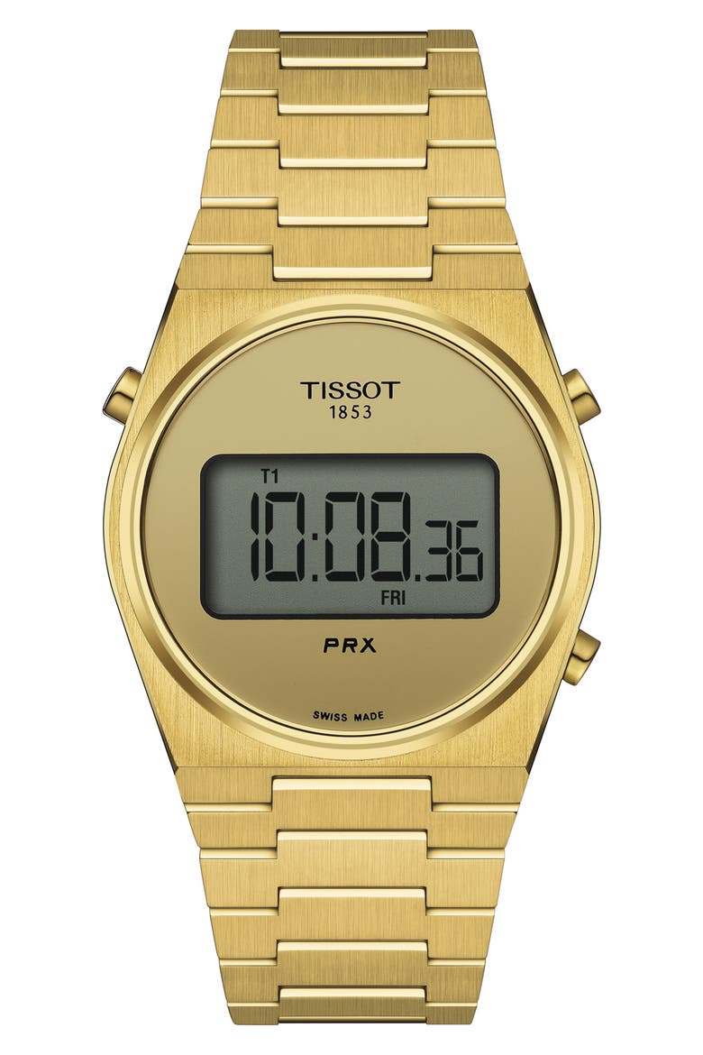 PRX Digital Bracelet Watch, 35mm, Main, color, GOLD