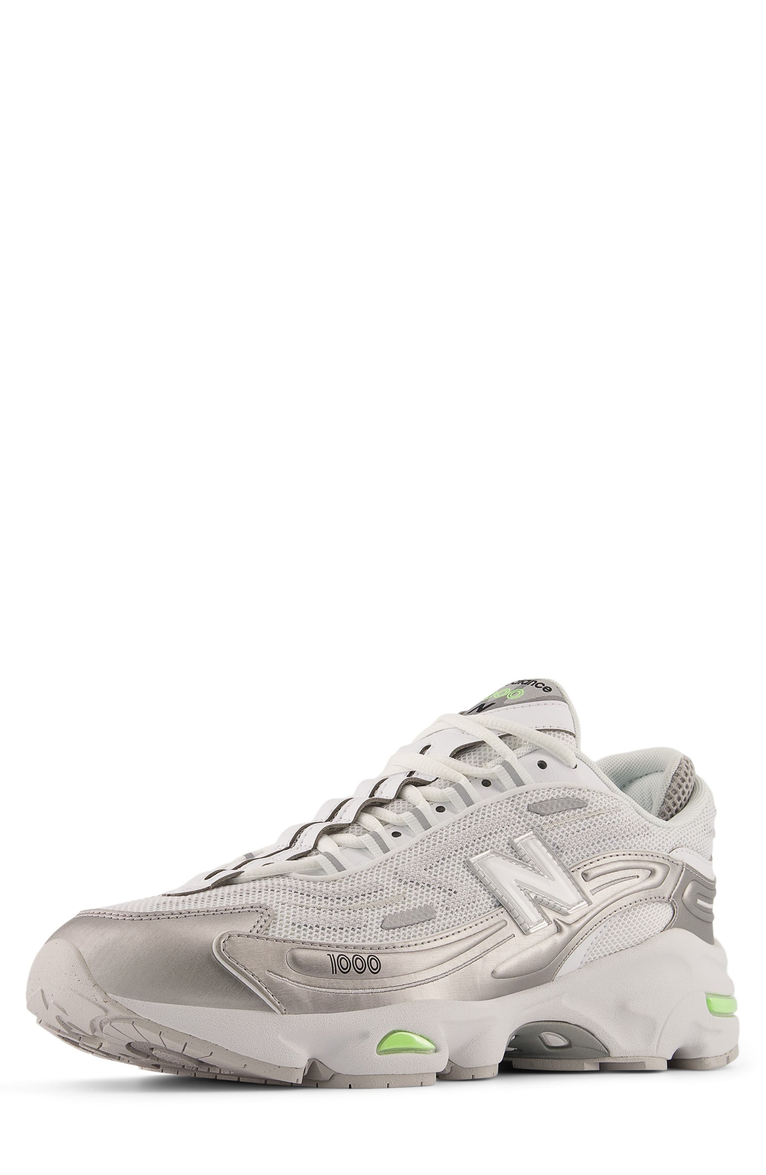 New Balance 1000D Sneaker, Alternate, color, White/ Silver Metallic