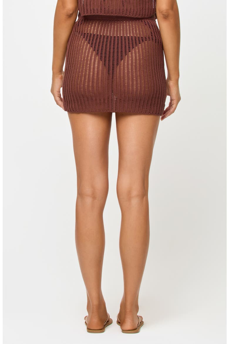 Sandar Cotton Cover-Up Skirt, Alternate, color, CAFE