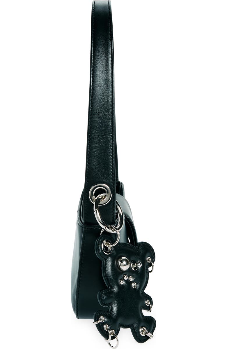 Justine Clenquet Dylan Faux Leather Shoulder Bag with Teddy Bear Bag Charm, Alternate, color,