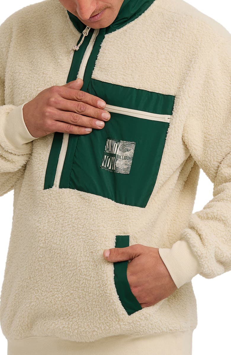 Billabong Salinity Half Zip Fleece Pullover, Alternate, color, Chili