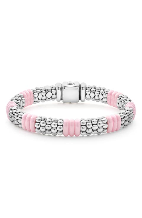 Pink Caviar Ceramic Station Bracelet