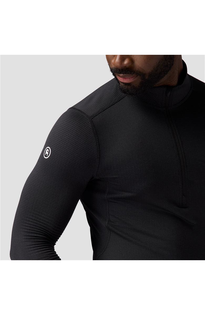 Backcountry Pines Microgrid Ultra-Lt Baselayer 1/4-Zip Top - Men's, Alternate, color, Black