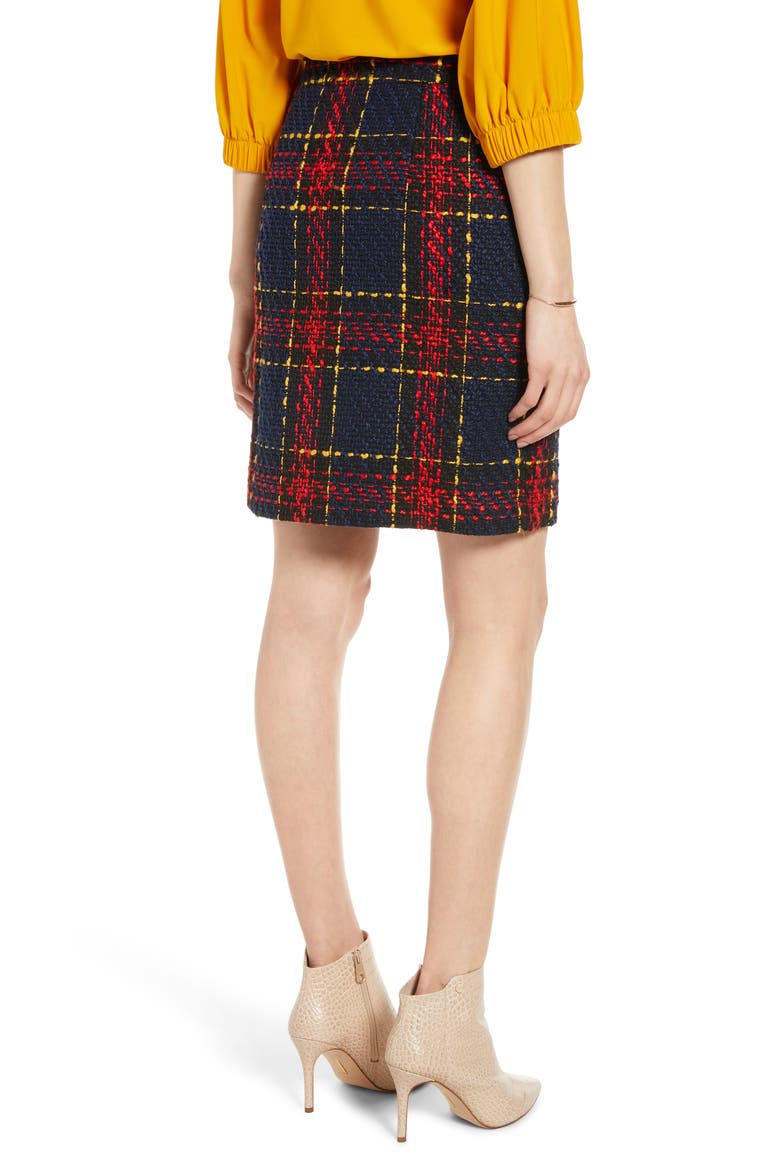 Tweed Miniskirt, Alternate, color, BLACK MULTI TWEED