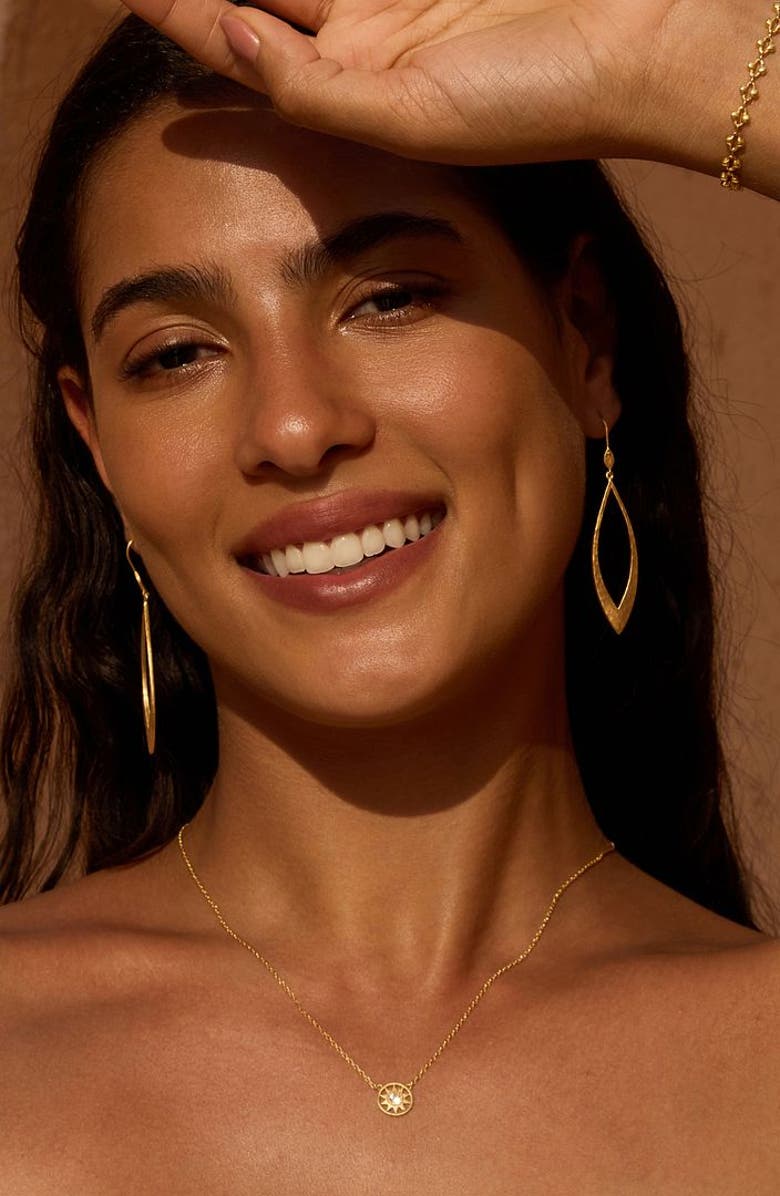 Satya Jewelry Emerging Beauty Gold Lotus Petal Earrings, Alternate, color, Gold