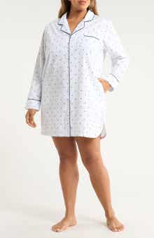 Nordstrom Classic Piped Cotton Nightshirt