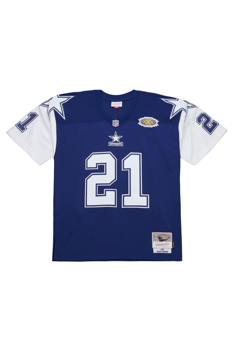 Men's Mitchell & Ness Deion Sanders Navy Dallas Cowboys 1995 Legacy Replica Jersey, Alternate, color, Navy