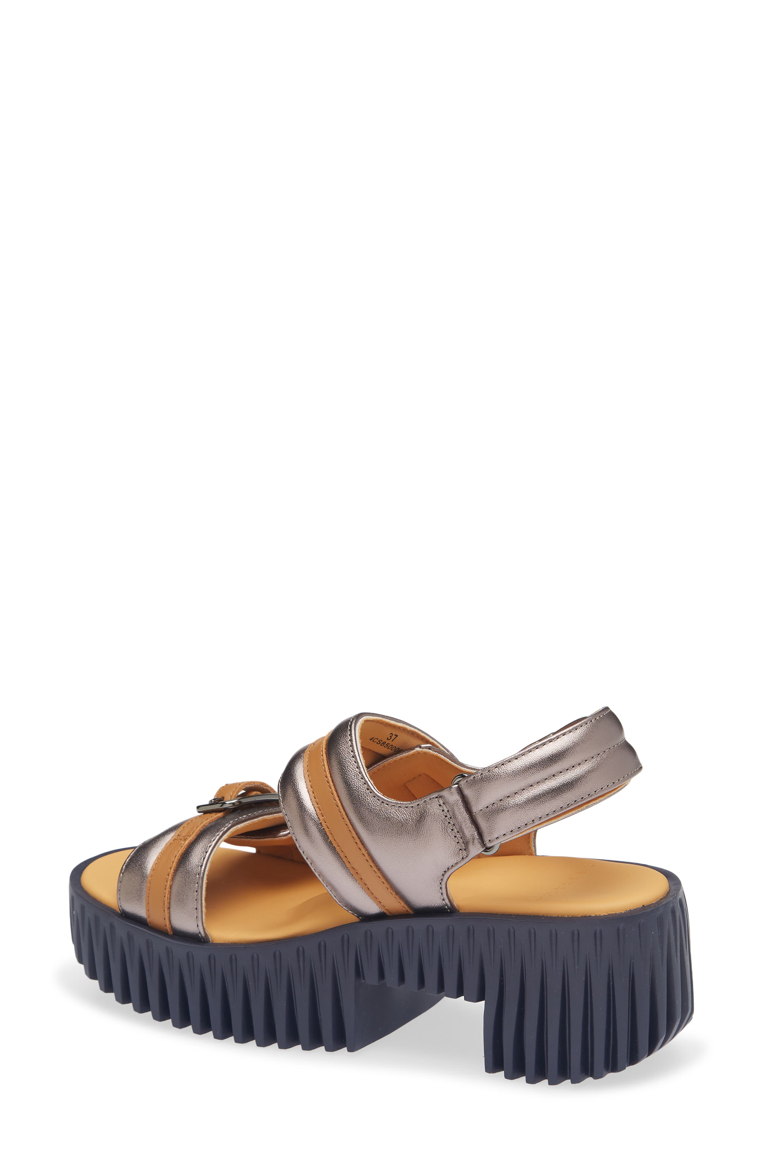 4CCCCEES Plia Kiko Platform Slingback Sandal, Alternate, color, Gun Metal
