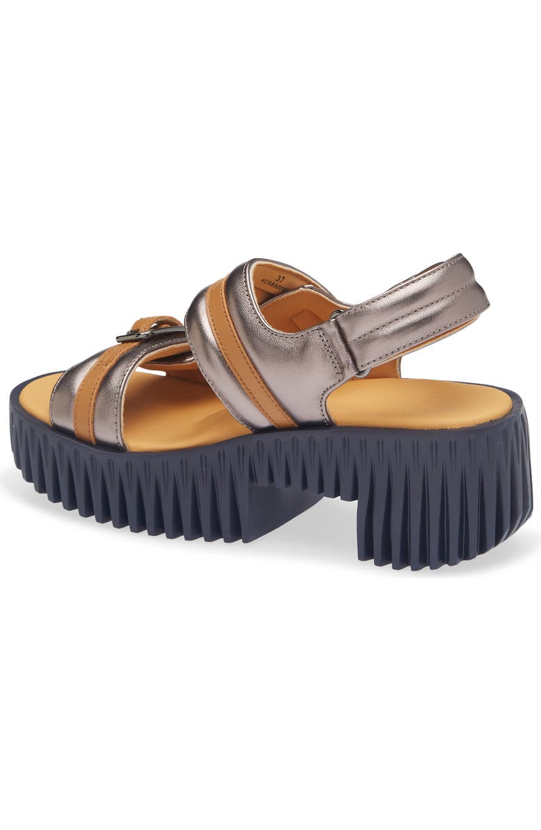 4CCCCEES Plia Kiko Platform Slingback Sandal, Alternate, color, Gun Metal