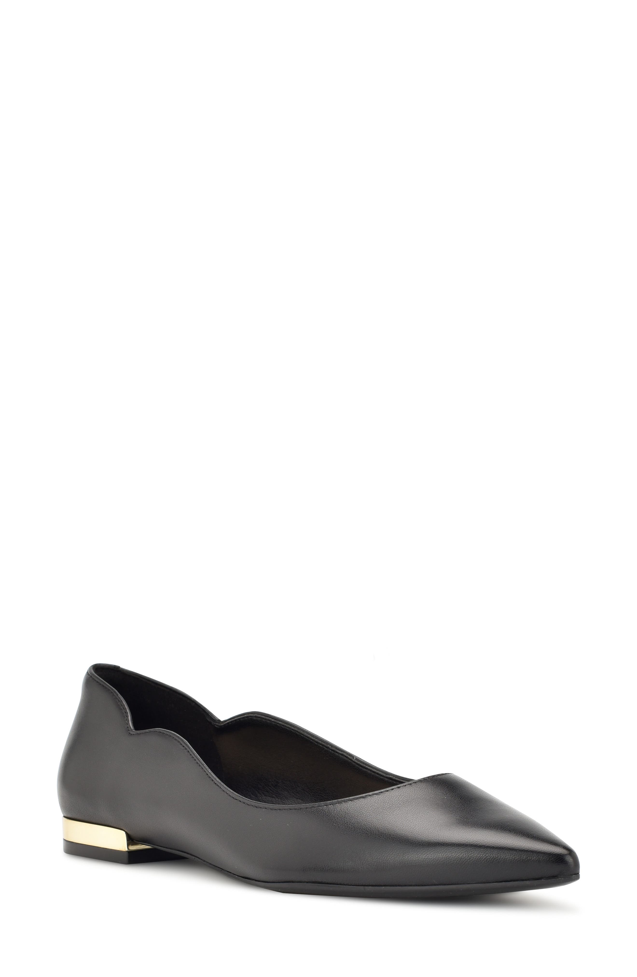 Nine West Lovlady Pointed Toe Flat, Main, color, Black