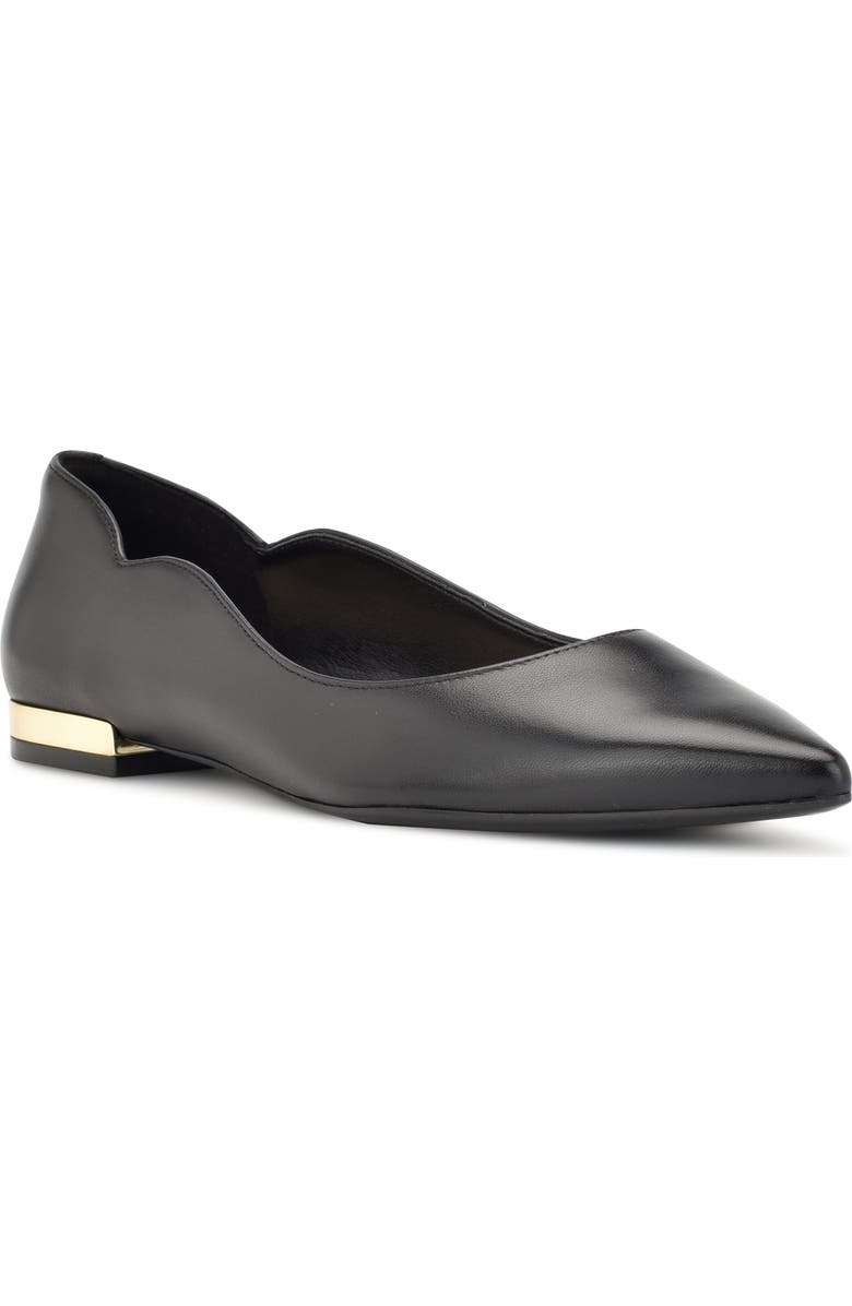 Nine West Lovlady Pointed Toe Flat, Main, color, Black