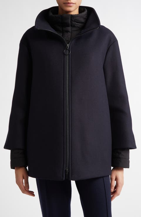 ジャケット・アウター Nordstrom wool blouson jacket BLK S Women's Short Wool & Wool-Blend Coats | Nordstrom