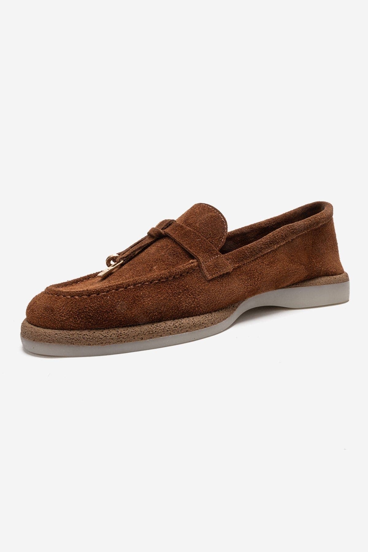 Forever & Always Shoes Ilvena Leather Loafer, Alternate, color, Cognac Suede