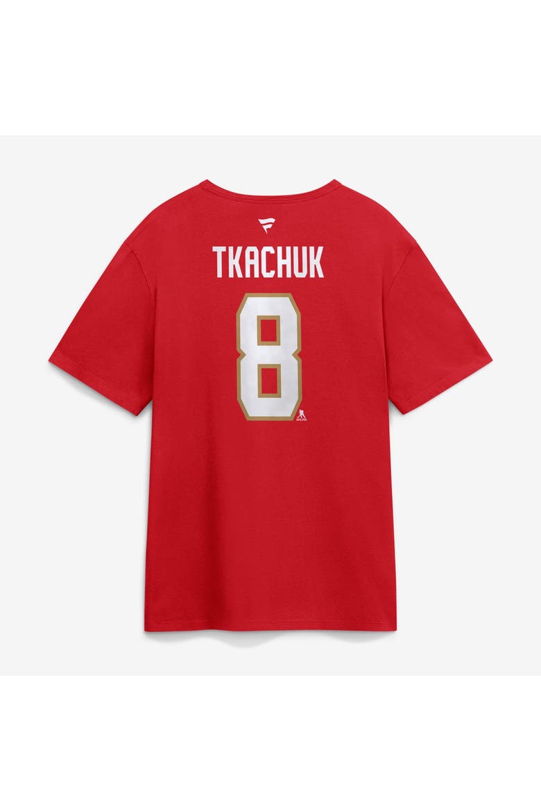 Men's Fanatics Brady Tkachuk Red Florida Panthers Authentic Stack Name & Number T-Shirt, Alternate, color, Red