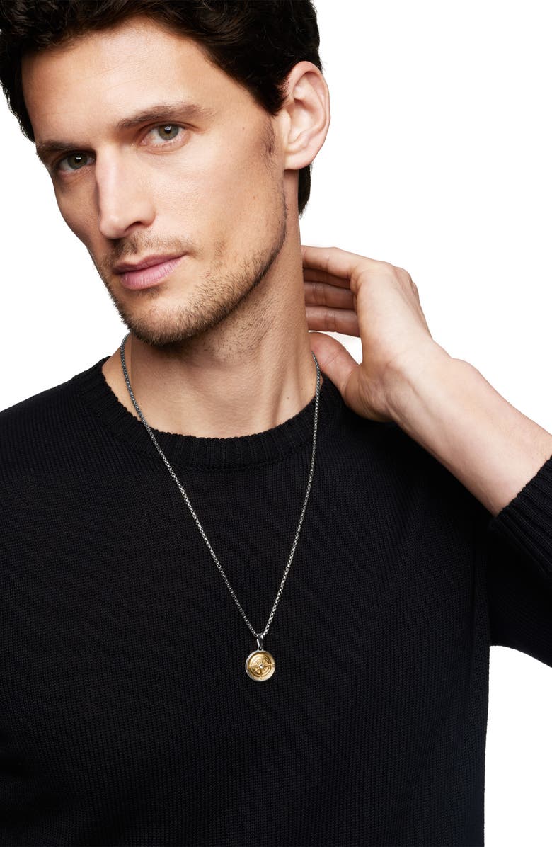 David Yurman Maritime Compass Pendant, Alternate, color, Silver