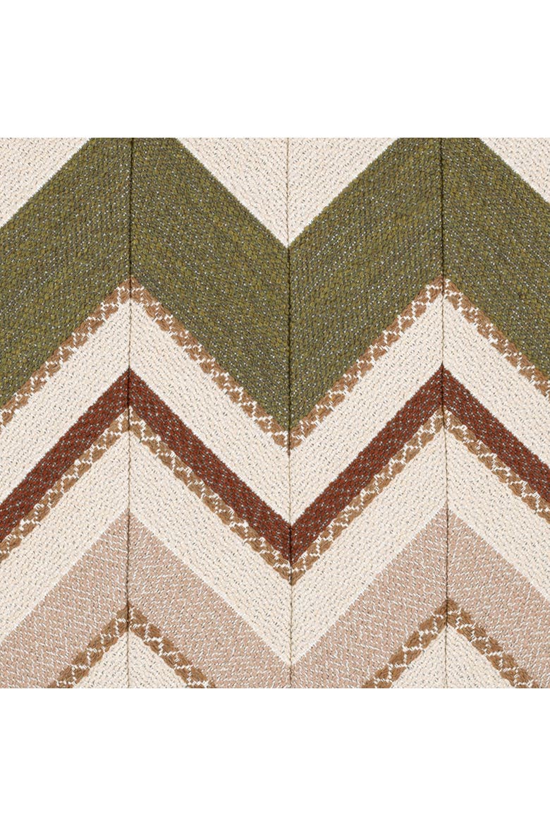 Mission Textured Chevron Indoor & Outdoor Woven Accent Pillow & Insert, Alternate, color, Multi