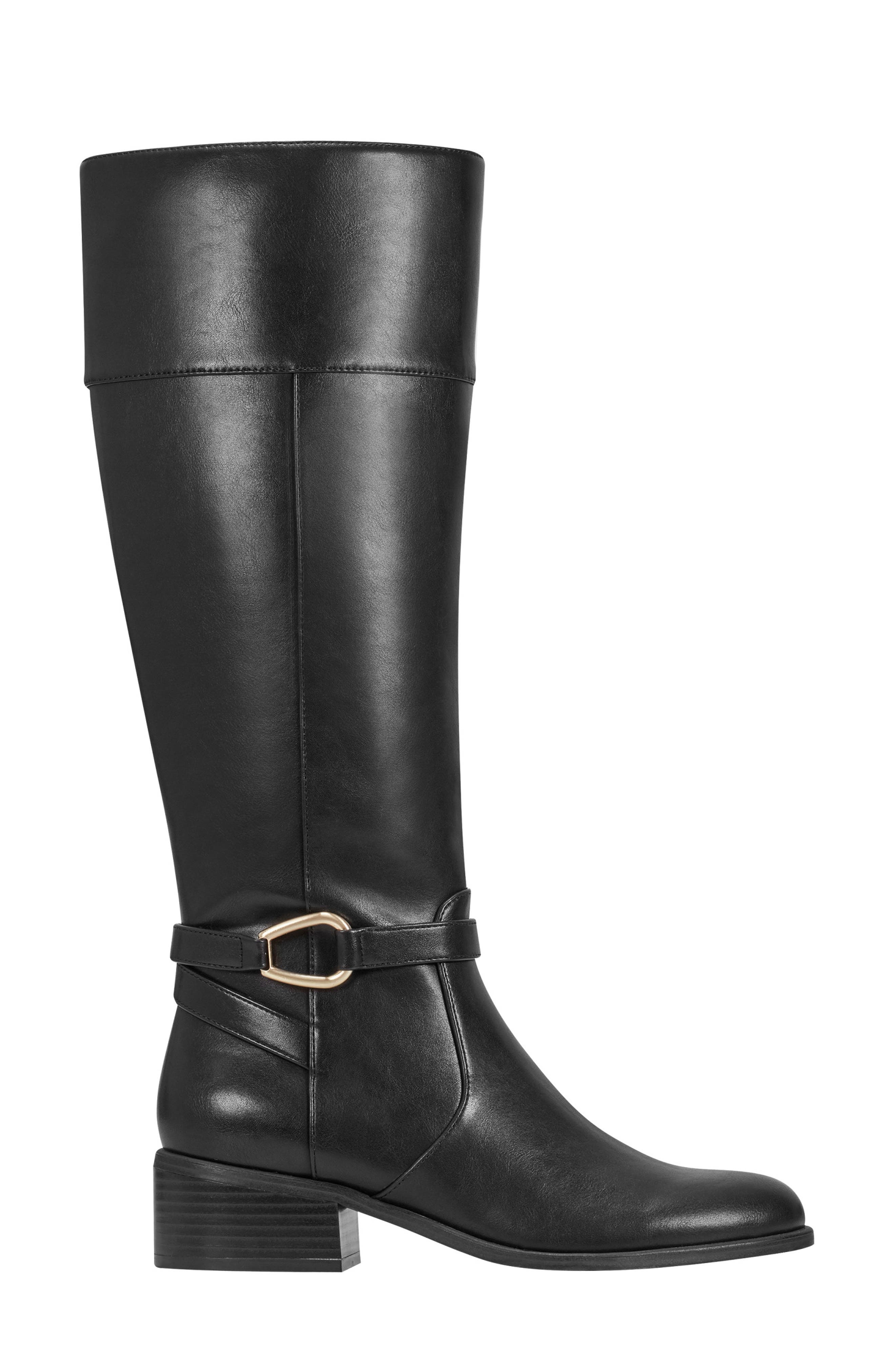 Bandolino Dennie Knee High Riding Boot, Alternate, color, Black
