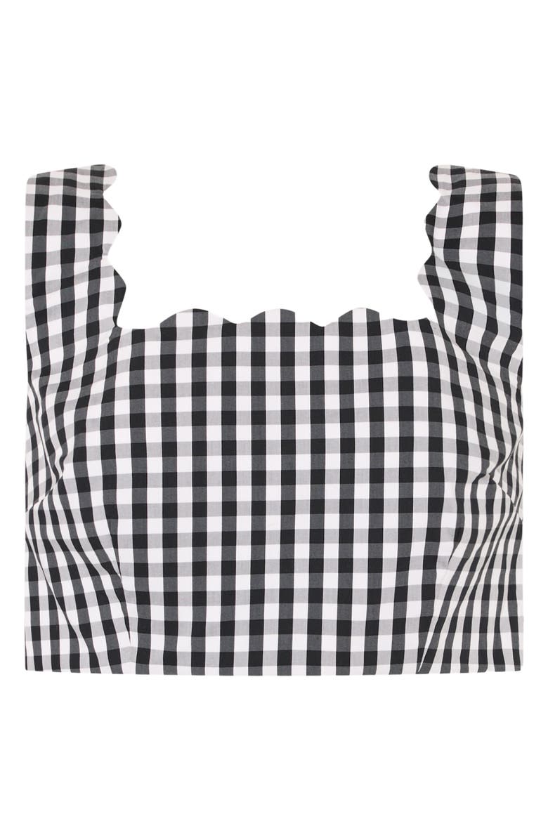 Milly Mia Gingham Crop Top, Main, color, Black/ White