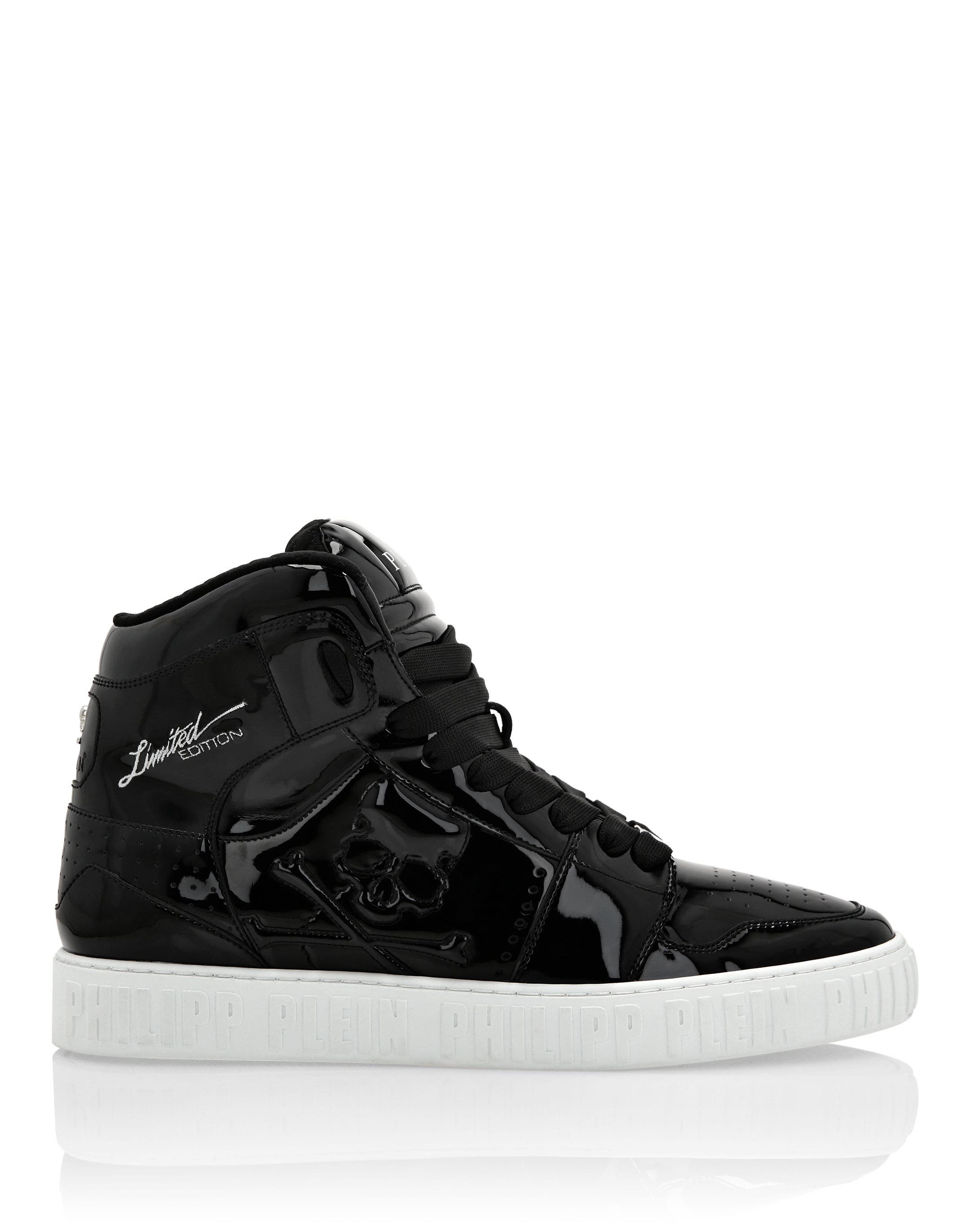 Super Street Hi-Top Sneakers Skull&Bones Unisex, Alternate, color, black